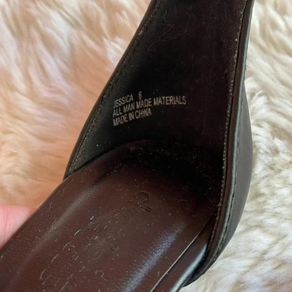 Charlotte Russe Ankle Strap High Heel black with gold toe tip size 6 with - Picture 3 of 8